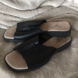 Dockers Leather Slip On Sandals